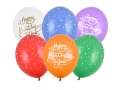 BALONY KOLOROWE HAPPY BIRTHDAY MIX 30cm 6szt