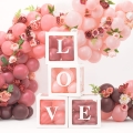 PUDEŁKA NA BALONY LOVE BIAŁE 30cm 4szt