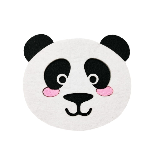 PRZYPINKA PANDA FILCOWA BIAŁO-CZARNA 10x11cm