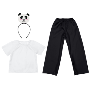 ZESTAW PANDA BIAŁO-CZARNY 116-128 4el