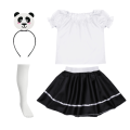 ZESTAW PANDA BIAŁO-CZARNY 116-128 5el