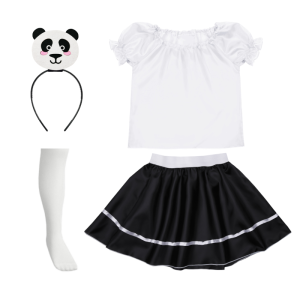 ZESTAW PANDA BIAŁO-CZARNY 98-110 5el