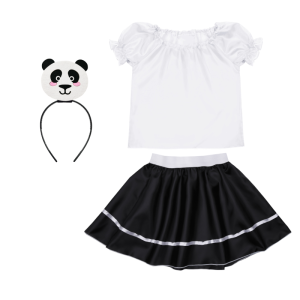 ZESTAW PANDA BIAŁO-CZARNY 98-110 4el