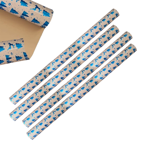 PAPIERY OZDOBNE CHOINKI RENIFERY BRĄZOWE 2m 4szt