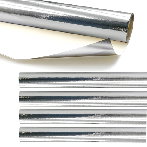 PAPIERY OZDOBNE SREBRNE 2m 4szt