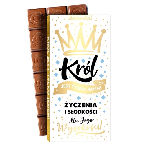 CZEKOLADA MLECZNA KRÓL JEST TYLKO JEDEN KORONA 100g