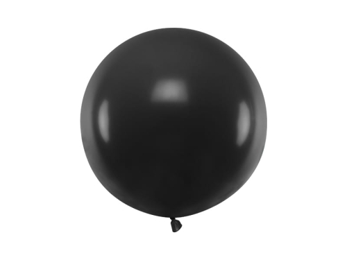 BALON CZARNY PASTEL GIGANT 60cm 1szt