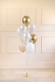 BALONY BIAŁO-ZŁOTE 30cm 10szt