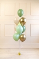 BALONY ZIELONO-ZŁOTE 30cm 10szt
