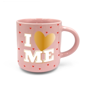 KUBEK I LOVE ME SERDUSZKA RÓŻOWY 350ml
