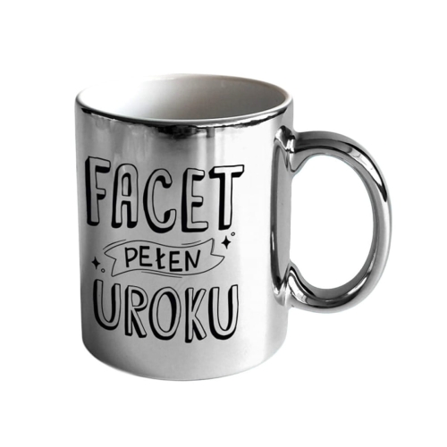 KUBEK FACET PEŁEN UROKU POŁYSK SREBRNY 300ml