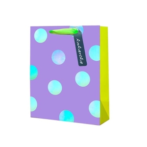 TOREBKA PREZENTOWA GROCHY FIOLETOWA 23x18cm