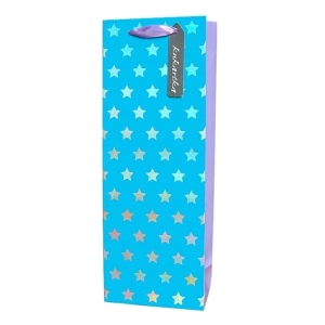 TOREBKA PREZENTOWA GWIAZDKI NIEBIESKA 36x13cm
