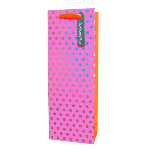 TOREBKA PREZENTOWA GROSZKI RÓŻOWA 36x13cm