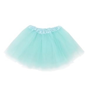 SPÓDNICZKA TIULOWA TRÓJWARSTWOWA TURKUSOWA 28cm