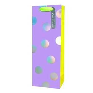 TOREBKA PREZENTOWA GROCHY FIOLETOWA 36x13cm