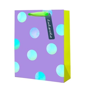 TOREBKA PREZENTOWA GROCHY FIOLETOWA 46x33cm