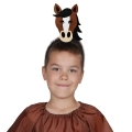 ZESTAW KONIK BRĄZOWY PELERYNA 75cm 3el