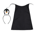 ZESTAW PINGWIN CZARNY PELERYNA 55cm 3el