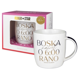 KUBEK BOSKA NAWET O 6 RANO BIAŁY 350ml