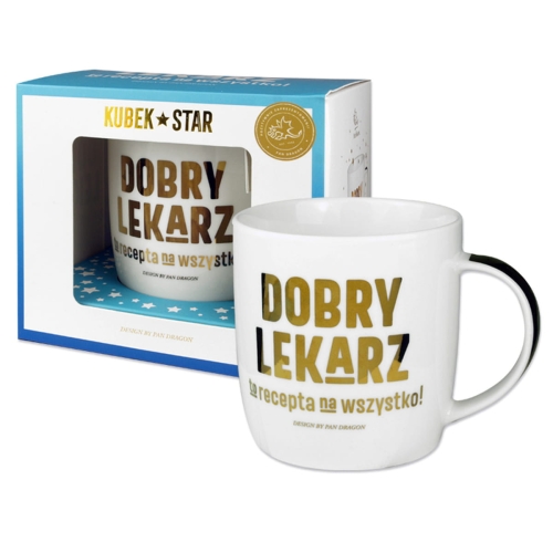 KUBEK DOBRY LEKARZ TO RECEPTA NA WSZYSTKO BIAŁY 350ml