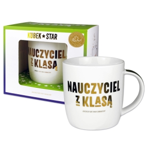 KUBEK NAUCZYCIEL Z KLASĄ BIAŁY 350ml