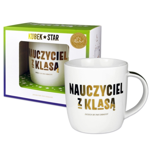 KUBEK NAUCZYCIEL Z KLASĄ BIAŁY 350ml