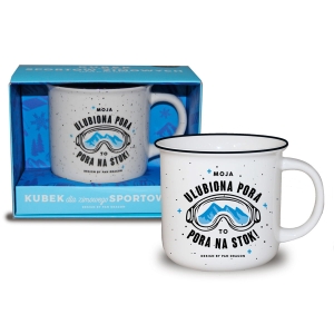 KUBEK PORA NA STOK GOGLE BIAŁY 350ml