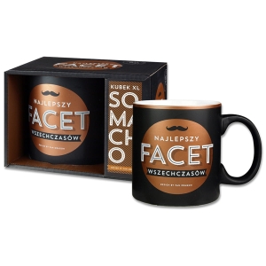 KUBEK XL FACET WSZECHCZASÓW CZARNY 500ml