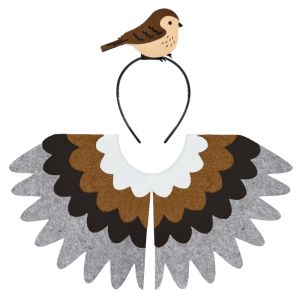 ZESTAW WRÓBELEK BRĄZOWO-SZARY 3el