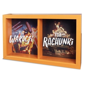 SKARBONKA NA WAKACJE I RACHUNKI POMARAŃCZOWA 24x15cm