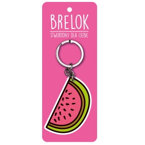 BRELOK ARBUZ RÓŻOWO-ZIELONY
