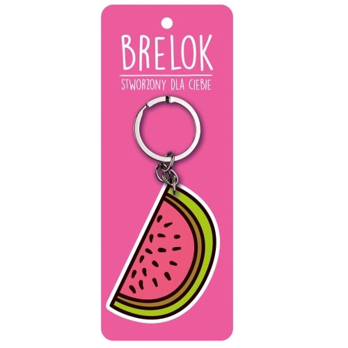 BRELOK ARBUZ RÓŻOWO-ZIELONY