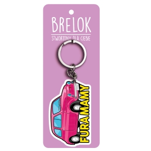 BRELOK SAMOCHÓD MALUCH FURA MAMY RÓŻOWY