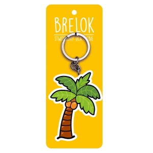 BRELOK PALMA ZIELONO-BRĄZOWA