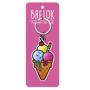 BRELOK LODY W ROŻKU KOLOROWY