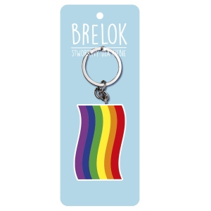 BRELOK FLAGA TĘCZOWA