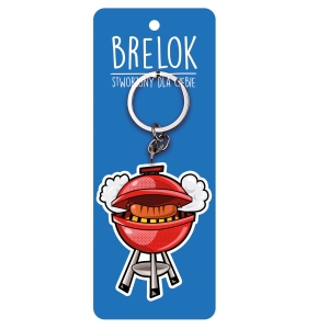 BRELOK GRILL Z KIEŁBASKĄ CZERWONY