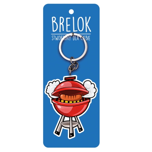 BRELOK GRILL Z KIEŁBASKĄ CZERWONY