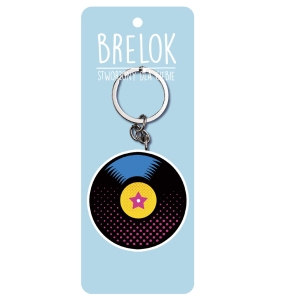 BRELOK PŁYTA WINYLOWA CZARNY