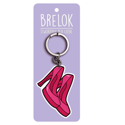 BRELOK BUTY SZPILKI RÓŻOWY