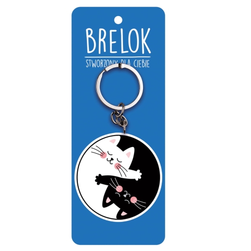 BRELOK KOTKI KOŁO BIAŁO-CZARNY