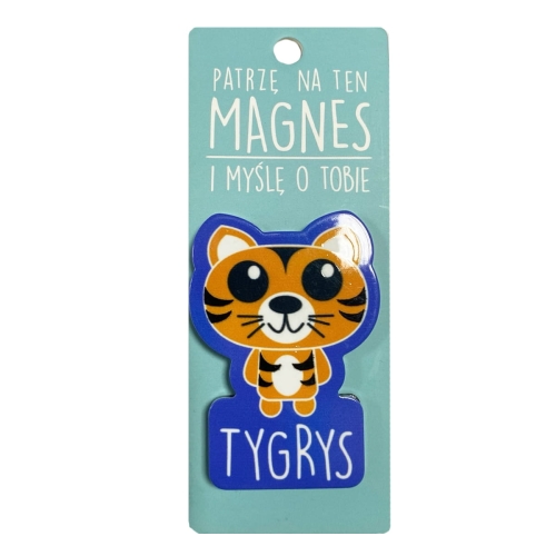 MAGNES TYGRYS NIEBIESKO-POMARAŃCZOWY
