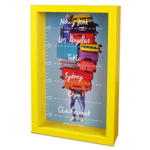 SKARBONKA PODRÓŻE MIASTA ŻÓŁTA 24x15cm