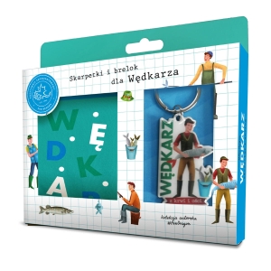 SKARPETKI + BRELOK WĘDKARZ TURKUSOWE 2szt