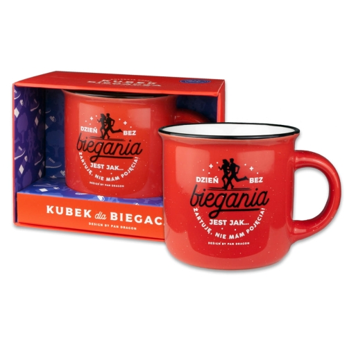 KUBEK BIEGACZA BIEGANIE CZERWONY 350ml