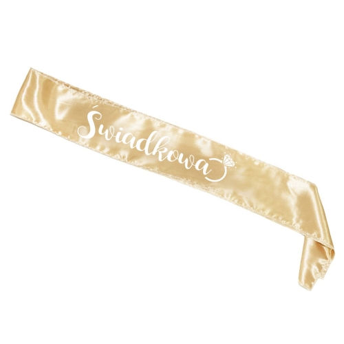 SZARFA ŚWIADKOWA ZŁOTA 85cm