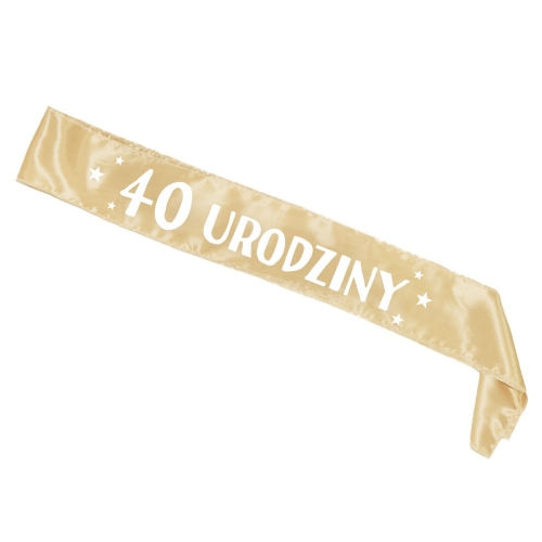 SZARFA 40 URODZINY ZŁOTA 85cm