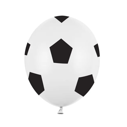 BALON PARTY DECO STRONG ŁATKI PIŁKA NOŻNA BIAŁY 30cm 1szt