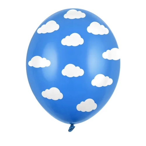 BALON PARTY DECO STRONG PASTEL CHMURKI NIEBIESKI 30cm 1szt